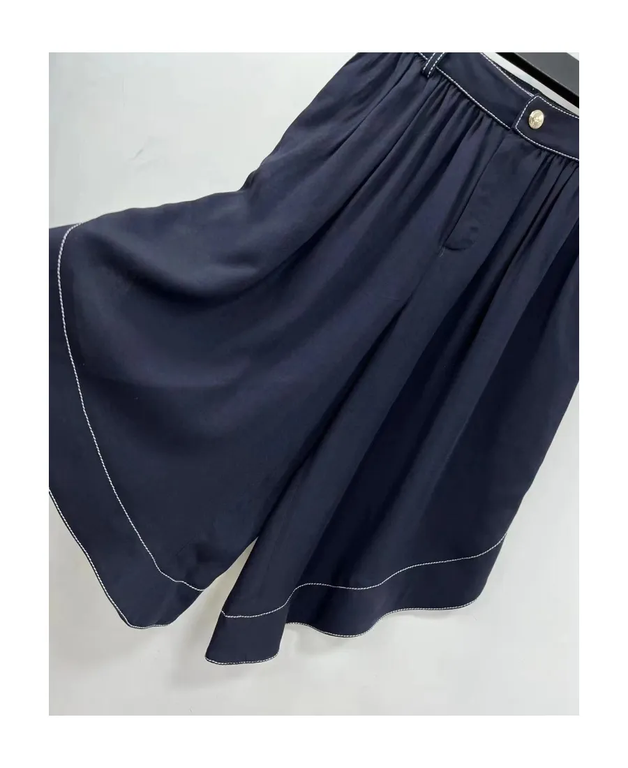 Asymmetric Wide-Leg Trousers