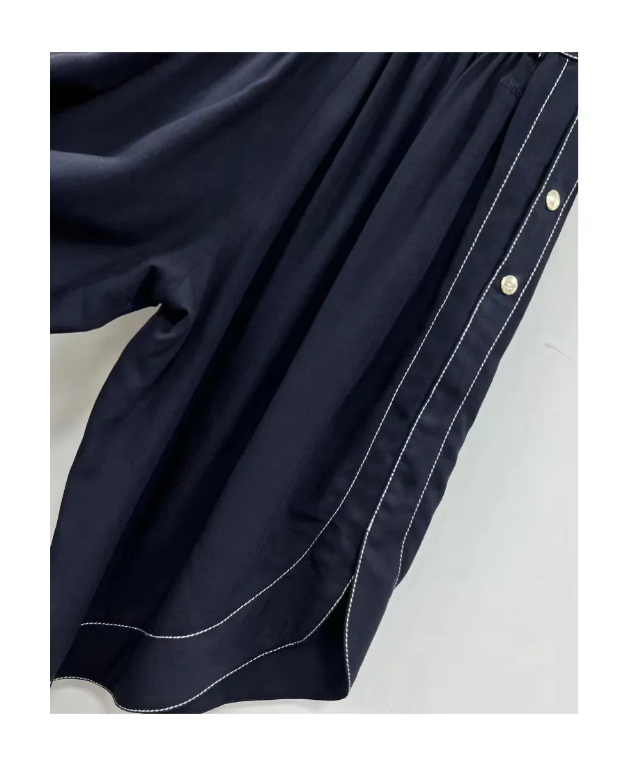 Asymmetric Wide-Leg Trousers