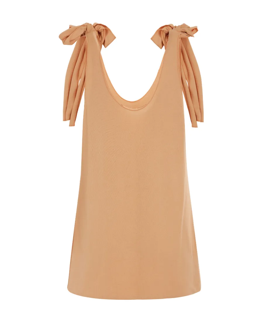 Knotted Shoulder Strap Vest