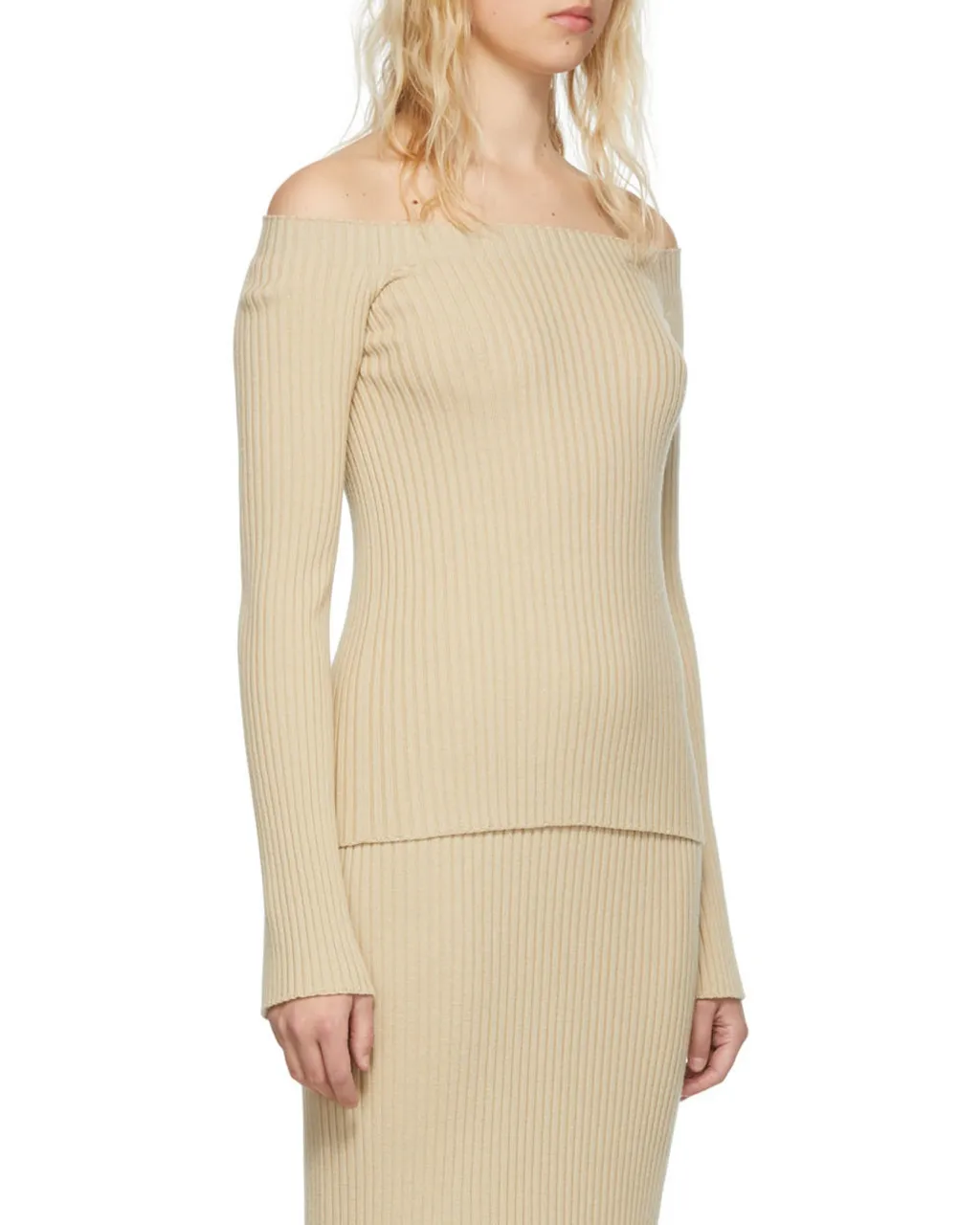 Off-Shoulder Knit Jumper