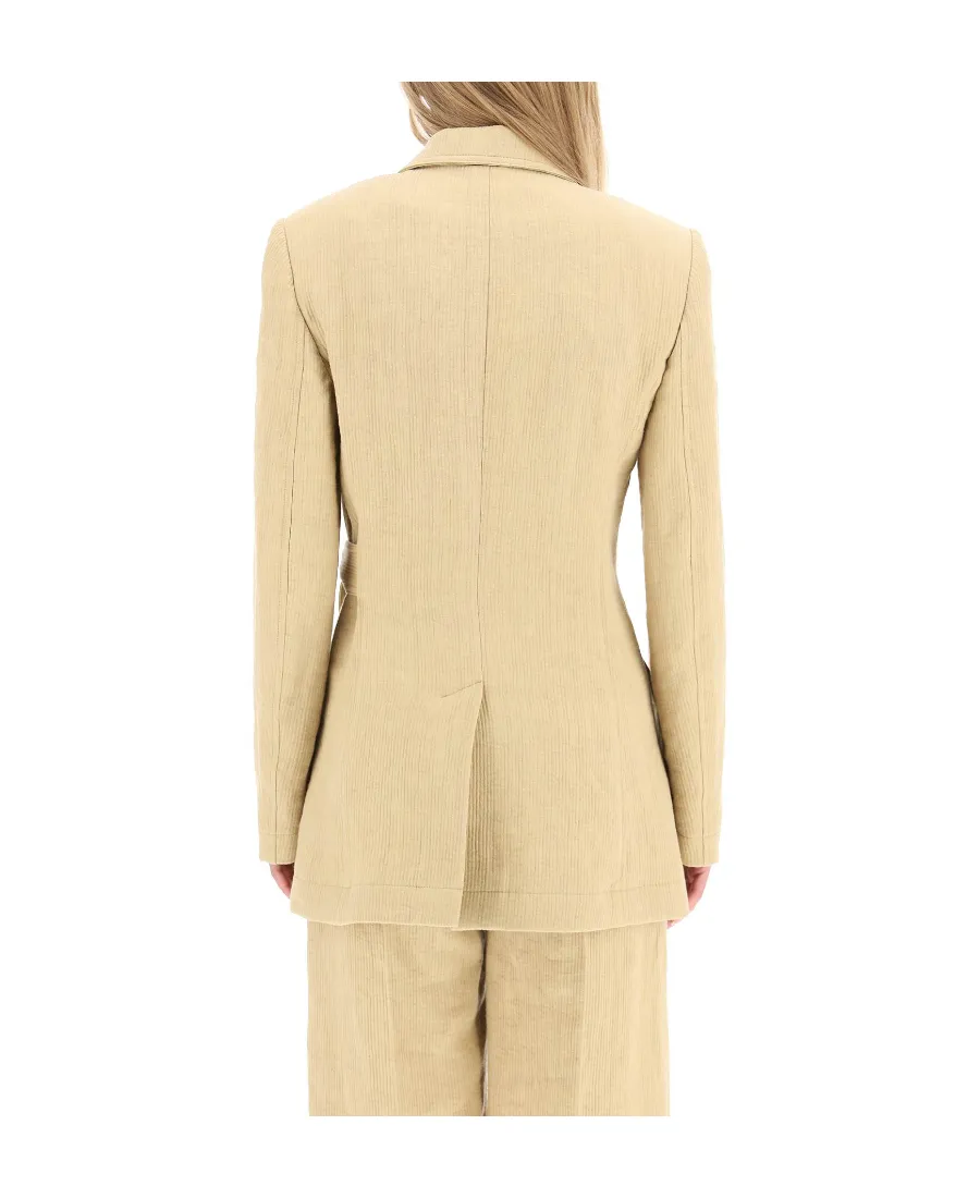 Side-Tie Single-Breasted Jacket