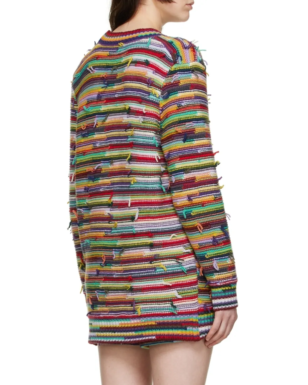 Striped Distressed Cardigan