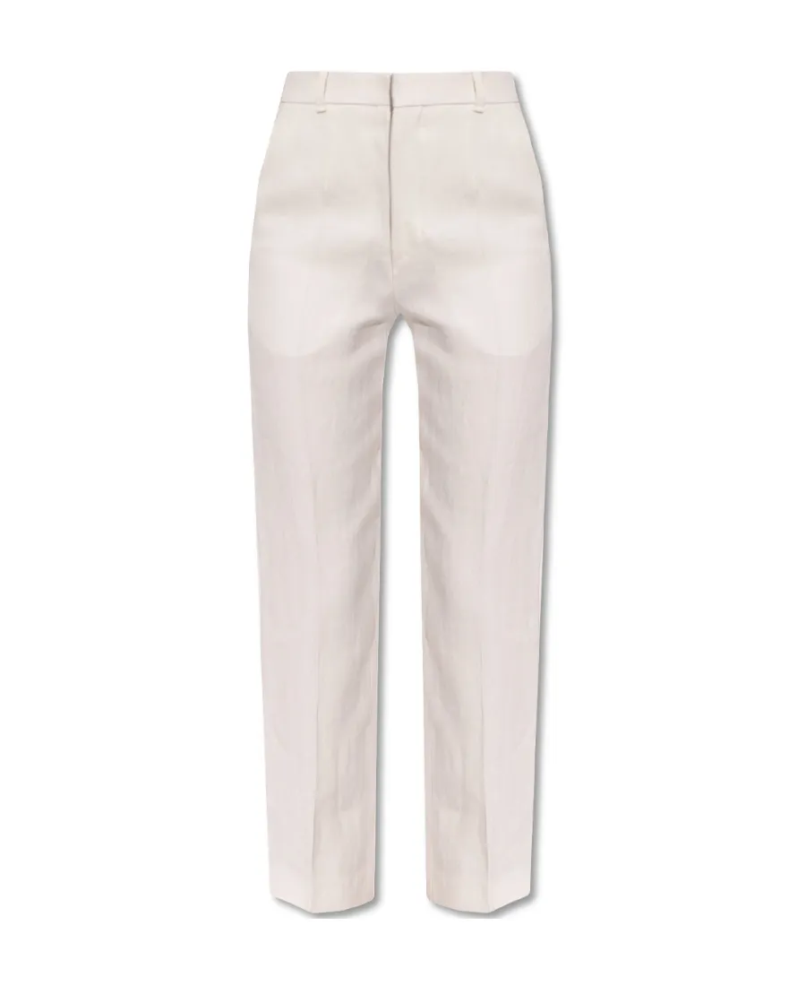 High-Waisted Straight-Leg Trousers
