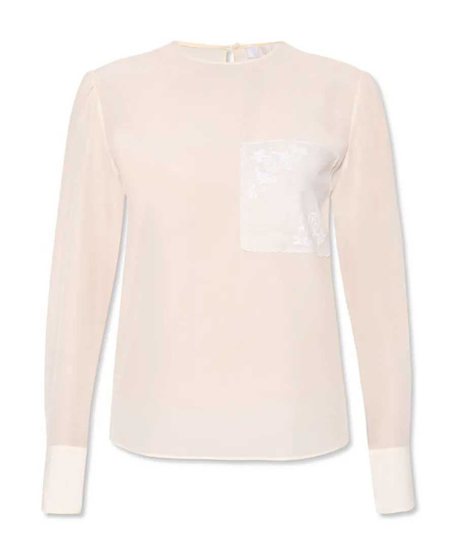 Embroidered Silk Blouse