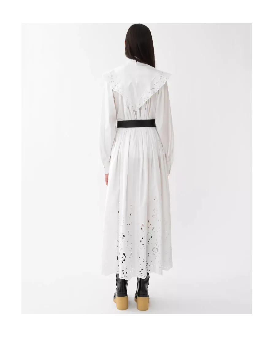 Broderie Anglaise High Neck Blouse
