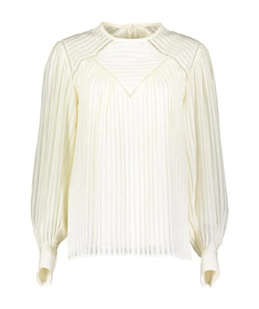 Round Hole Embroidered Blouse