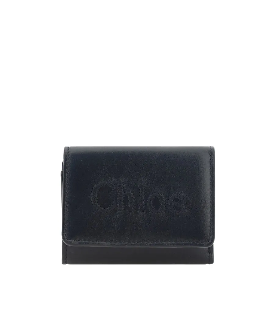 Logo Embroidered Tri-Fold Wallet