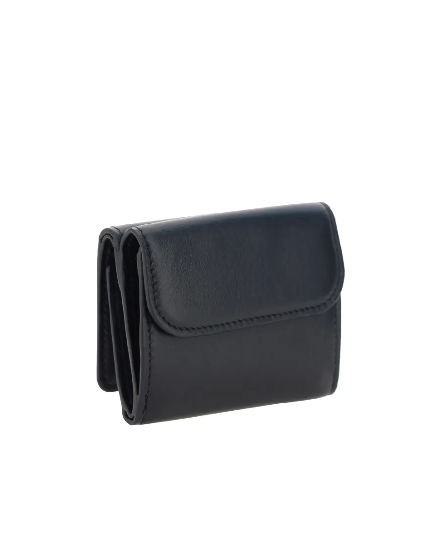 Logo Embroidered Tri-Fold Wallet