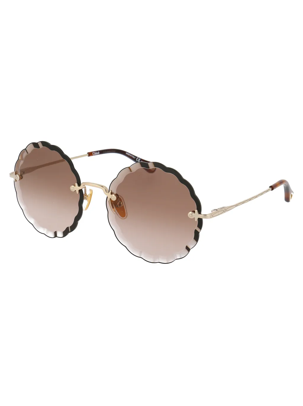 Round Scalloped Frame Sunglasses