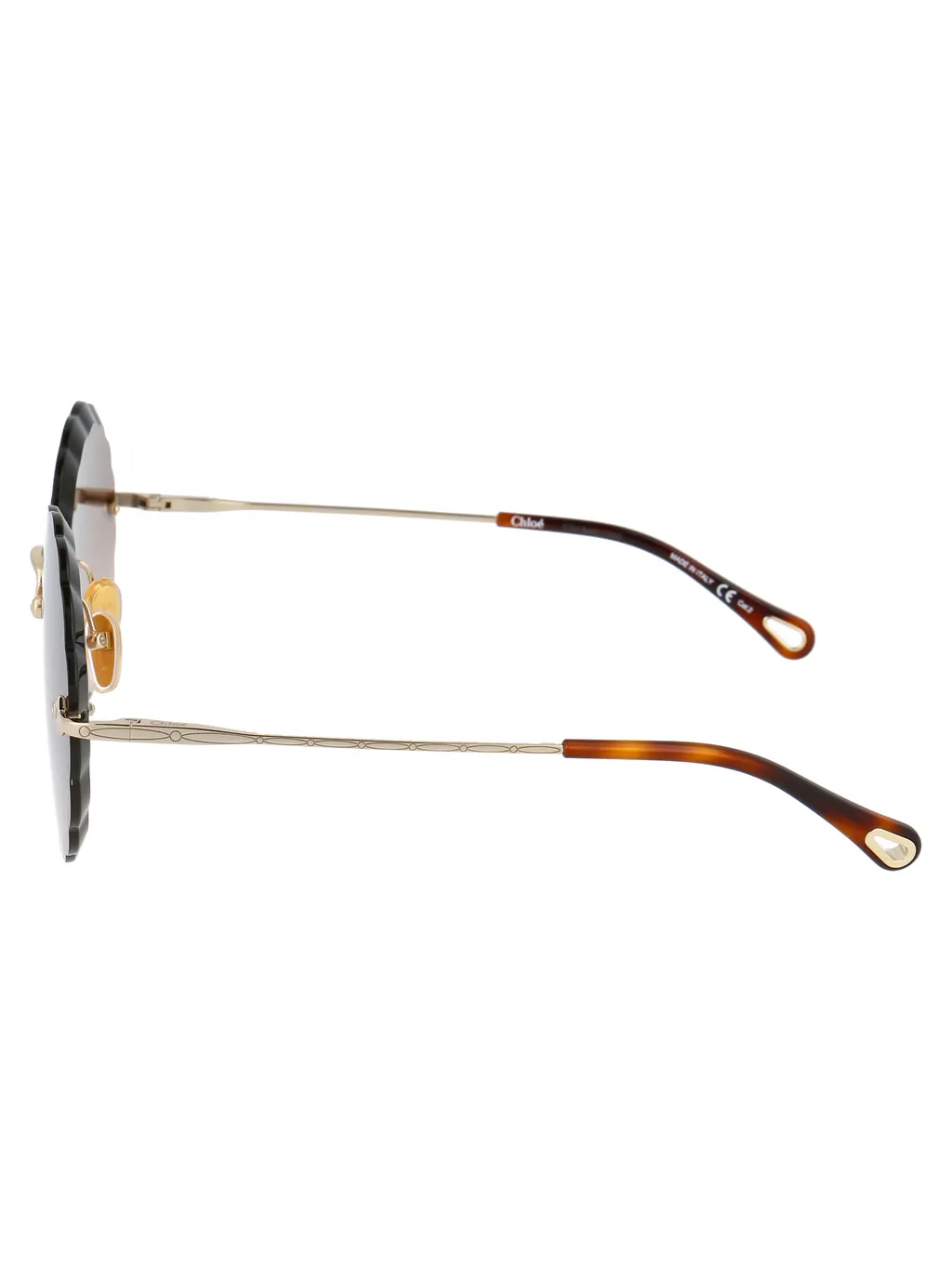 Round Scalloped Frame Sunglasses