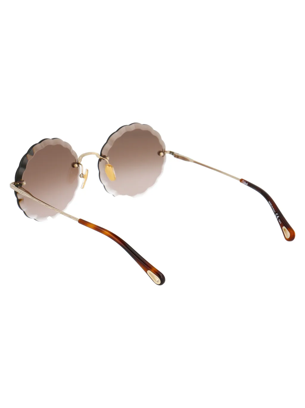 Round Scalloped Frame Sunglasses
