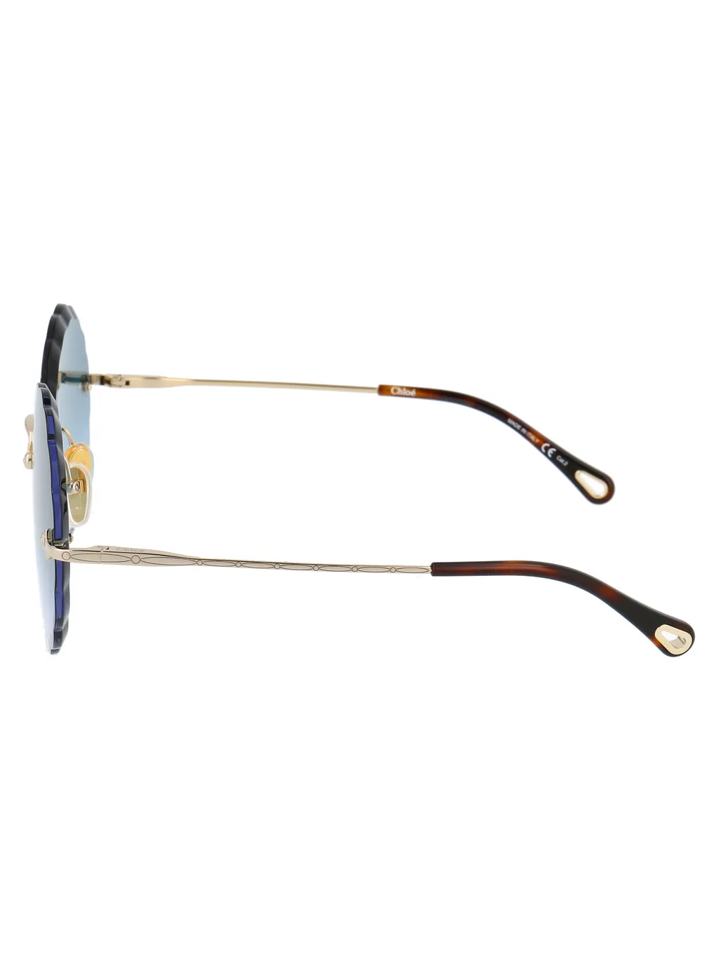 Round Scalloped Frame Sunglasses