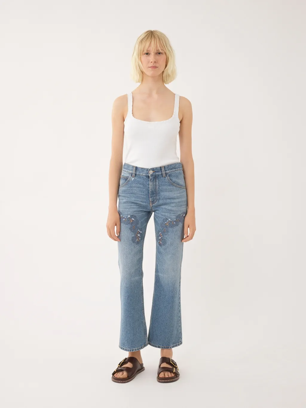 Cropped Bootcut Jeans