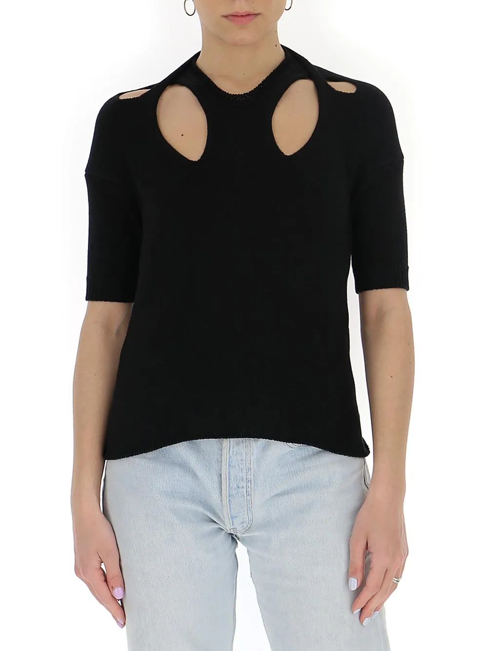 Cut-Out Detail Knit Top