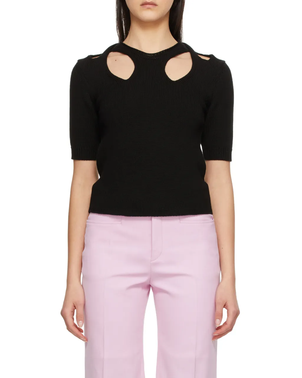 Cut-Out Knitted Top