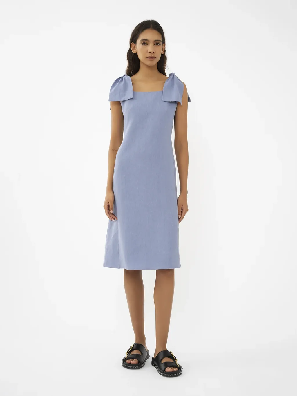 Bow-Detailed Sleeveless Dress