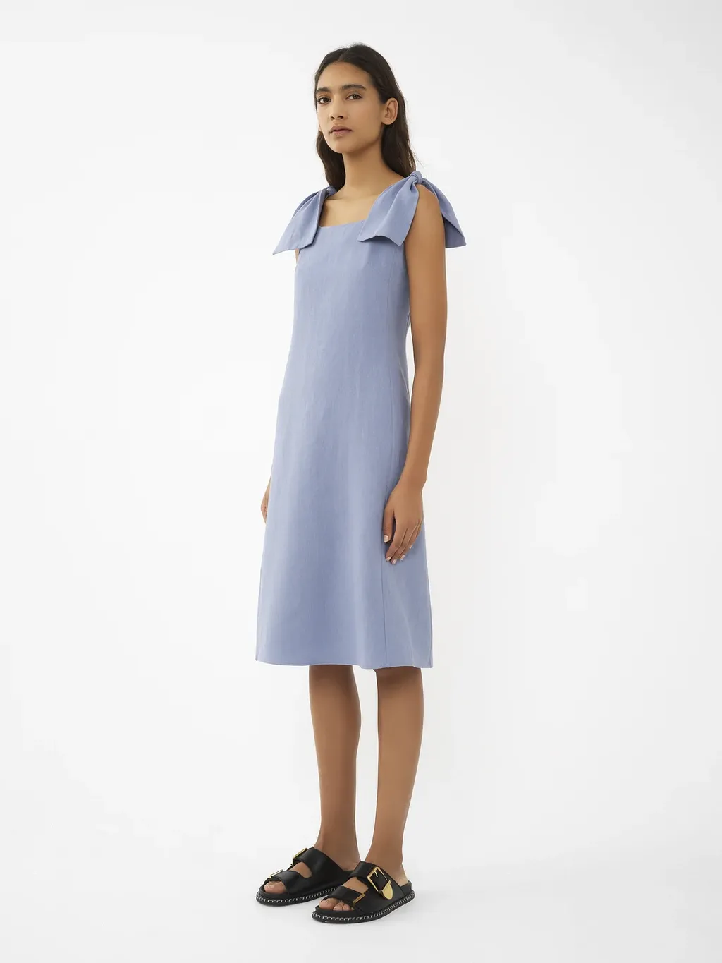 Bow-Detailed Sleeveless Dress