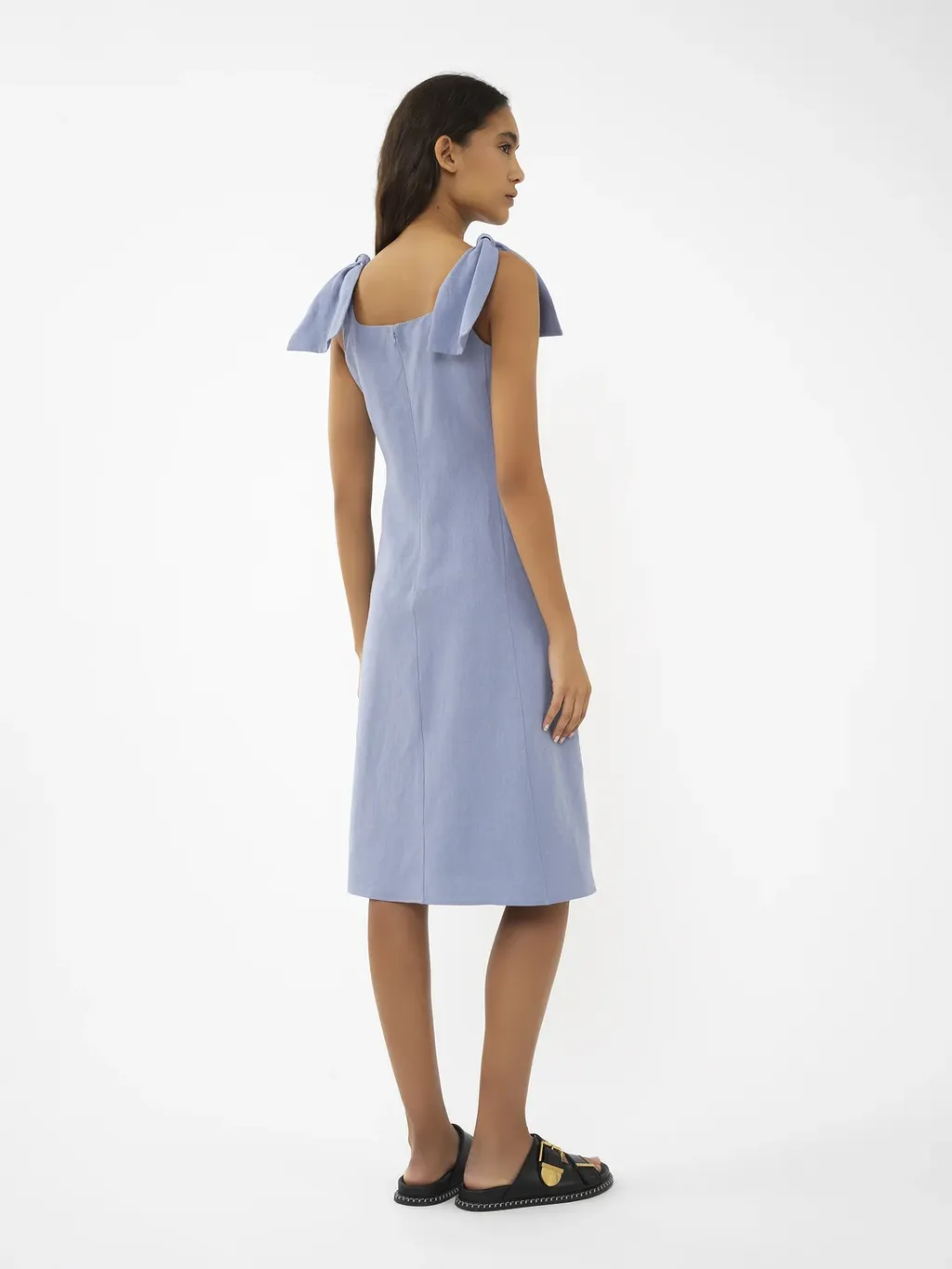 Bow-Detailed Sleeveless Dress