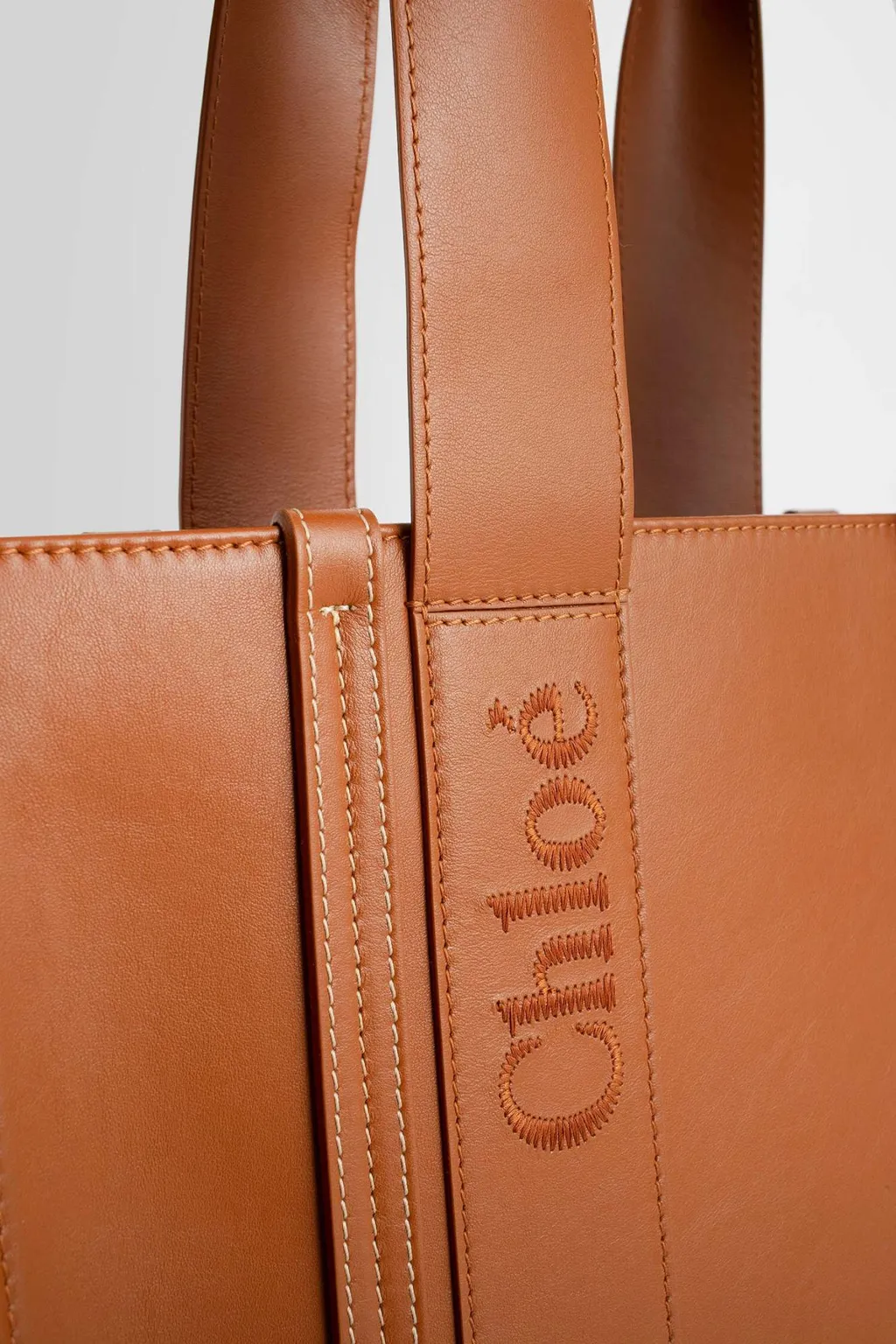Woody Logo Embroidered Medium Tote Bag