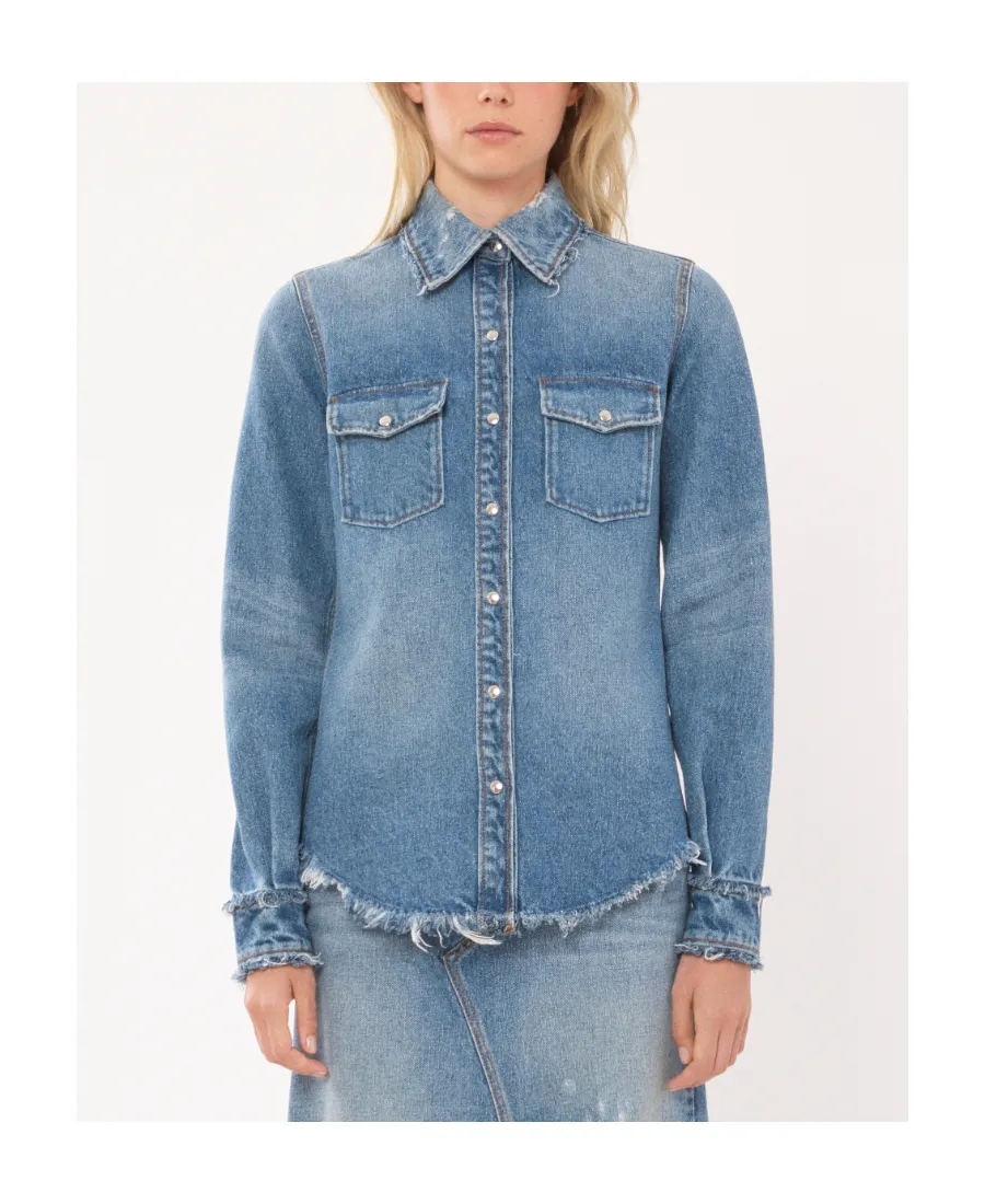 Frayed Edge Denim Shirt