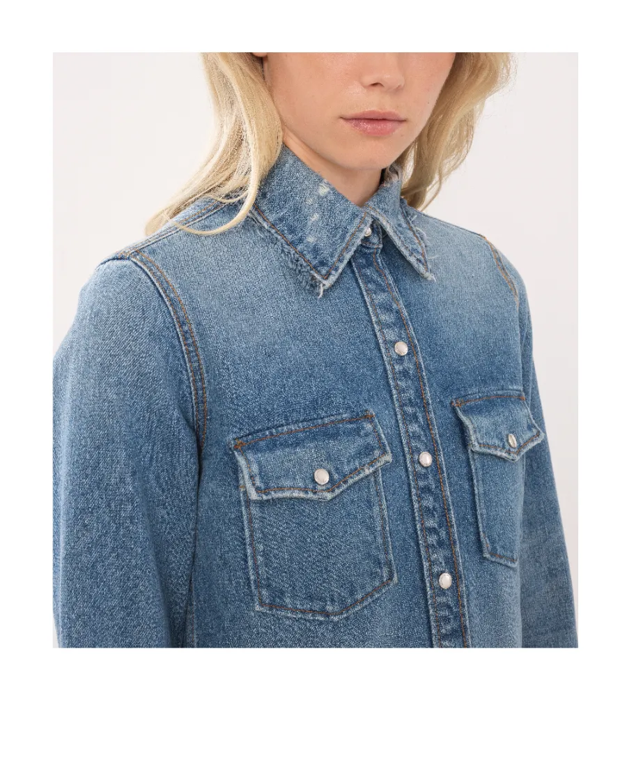 Frayed Edge Denim Shirt