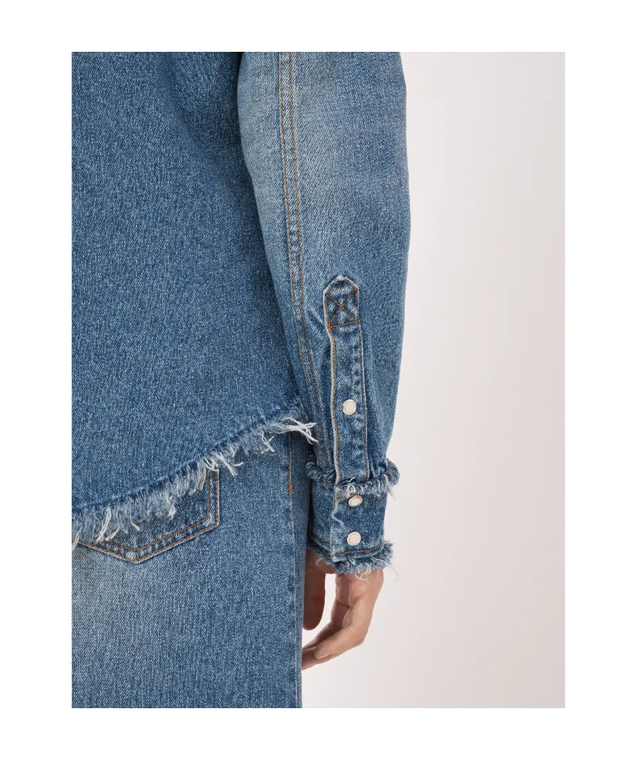 Frayed Edge Denim Shirt