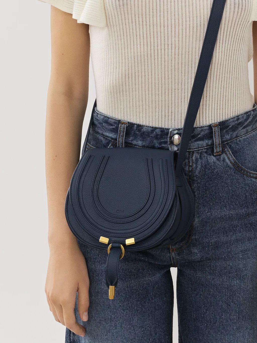Marcie Foldover Small Saddle Bag
