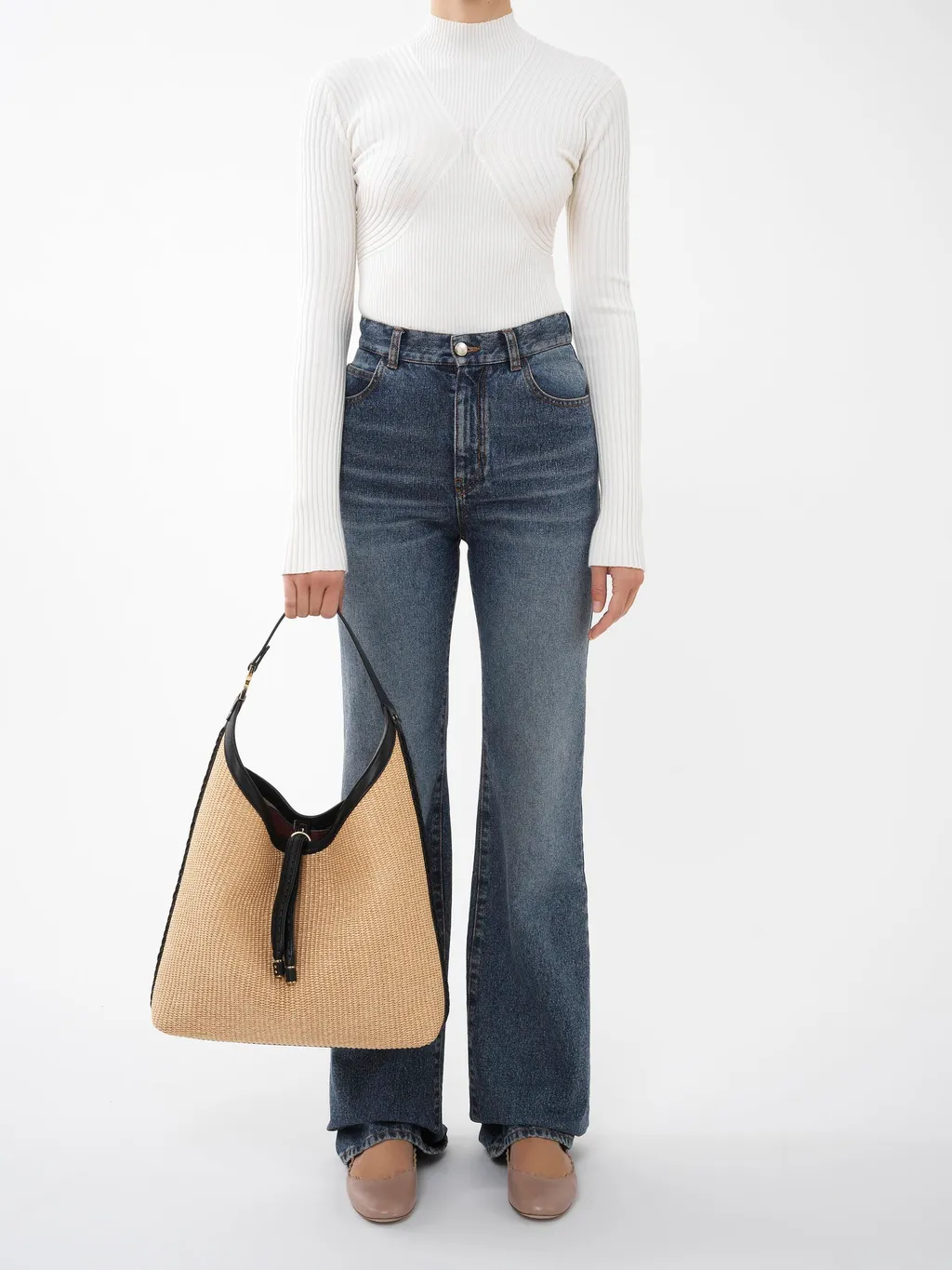 Marcie Raffia Tote Bag