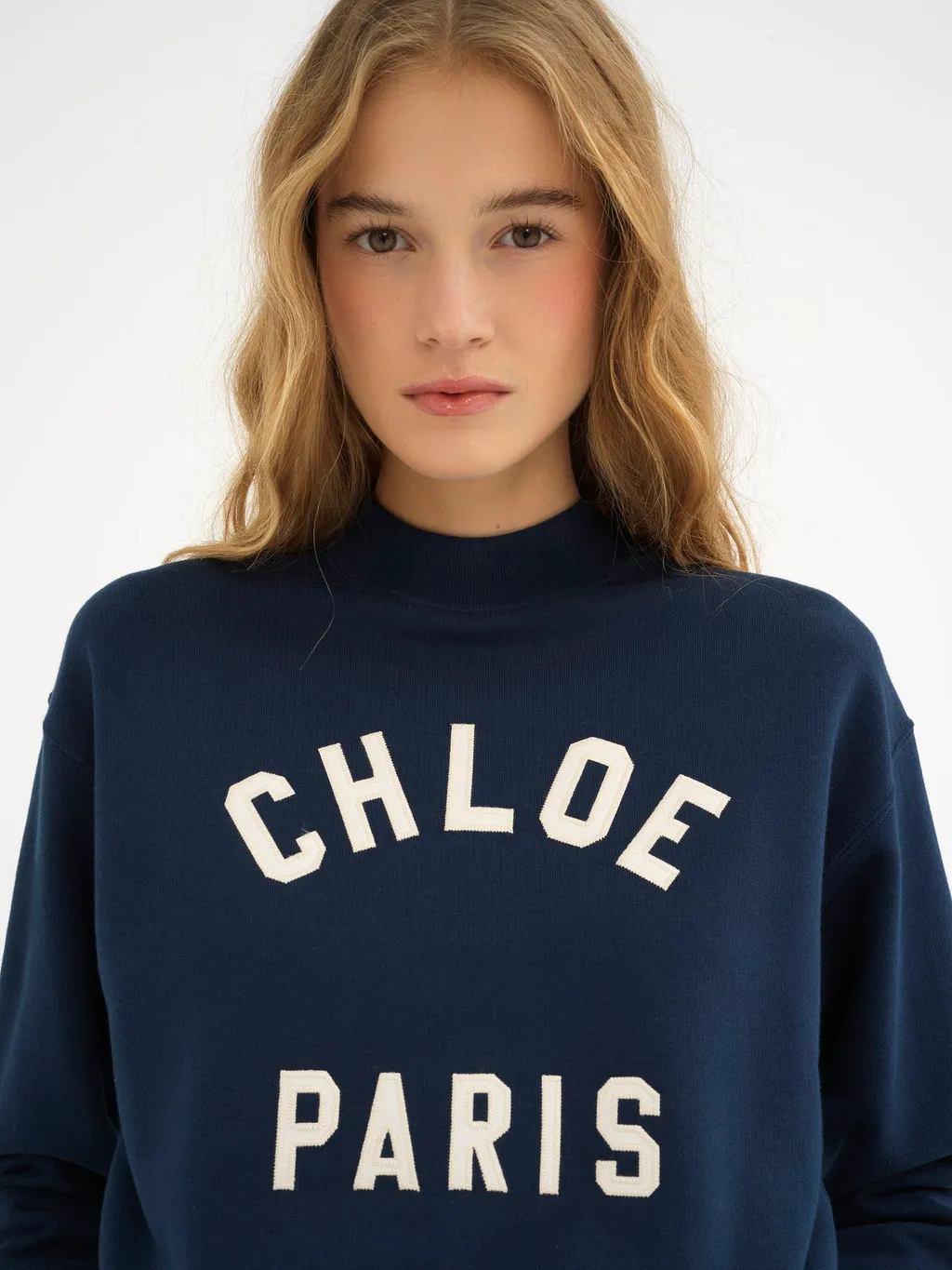 Logo Printed Mock-Neck Sweatshirt