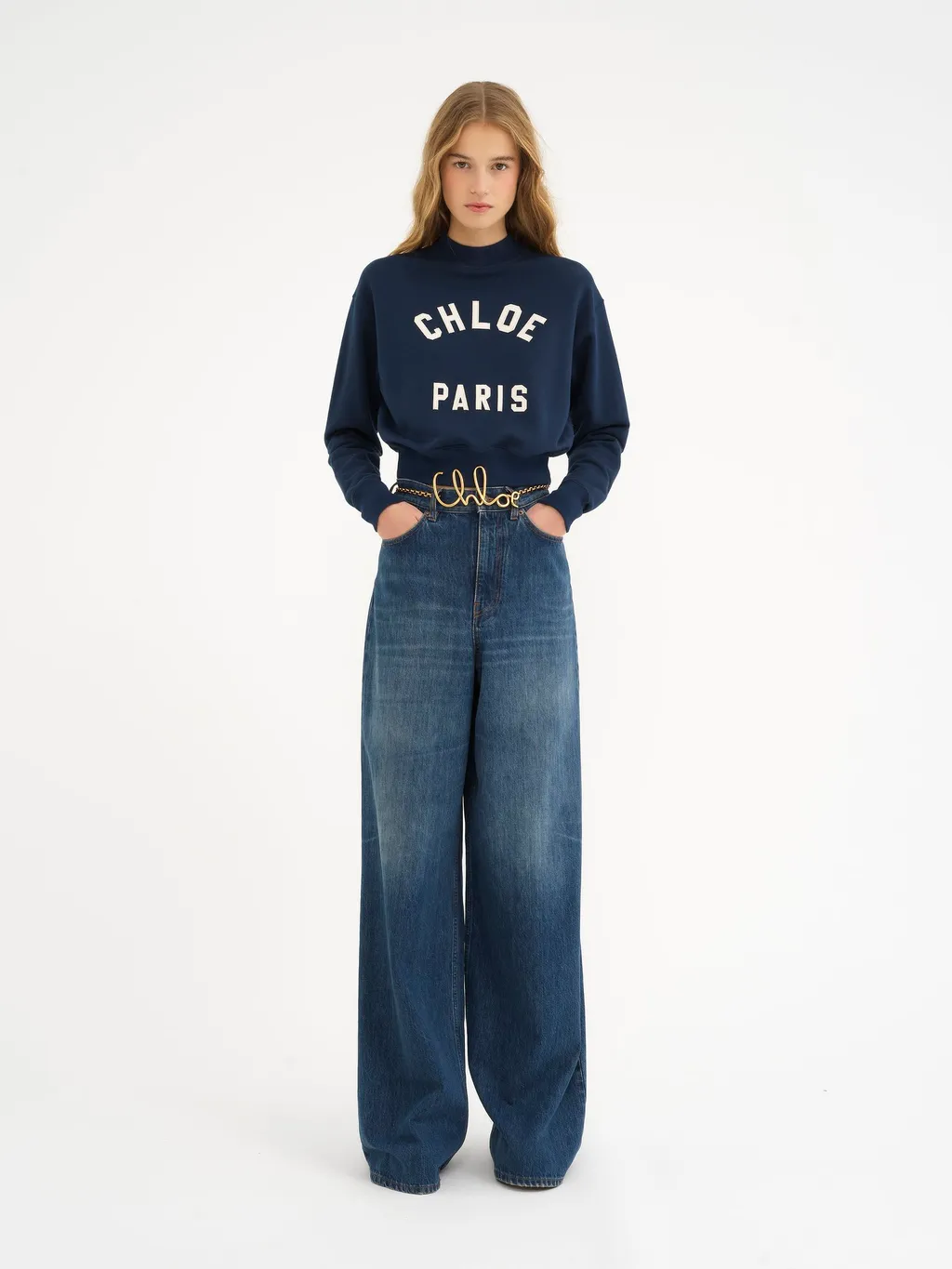 Logo Printed Mock-Neck Sweatshirt