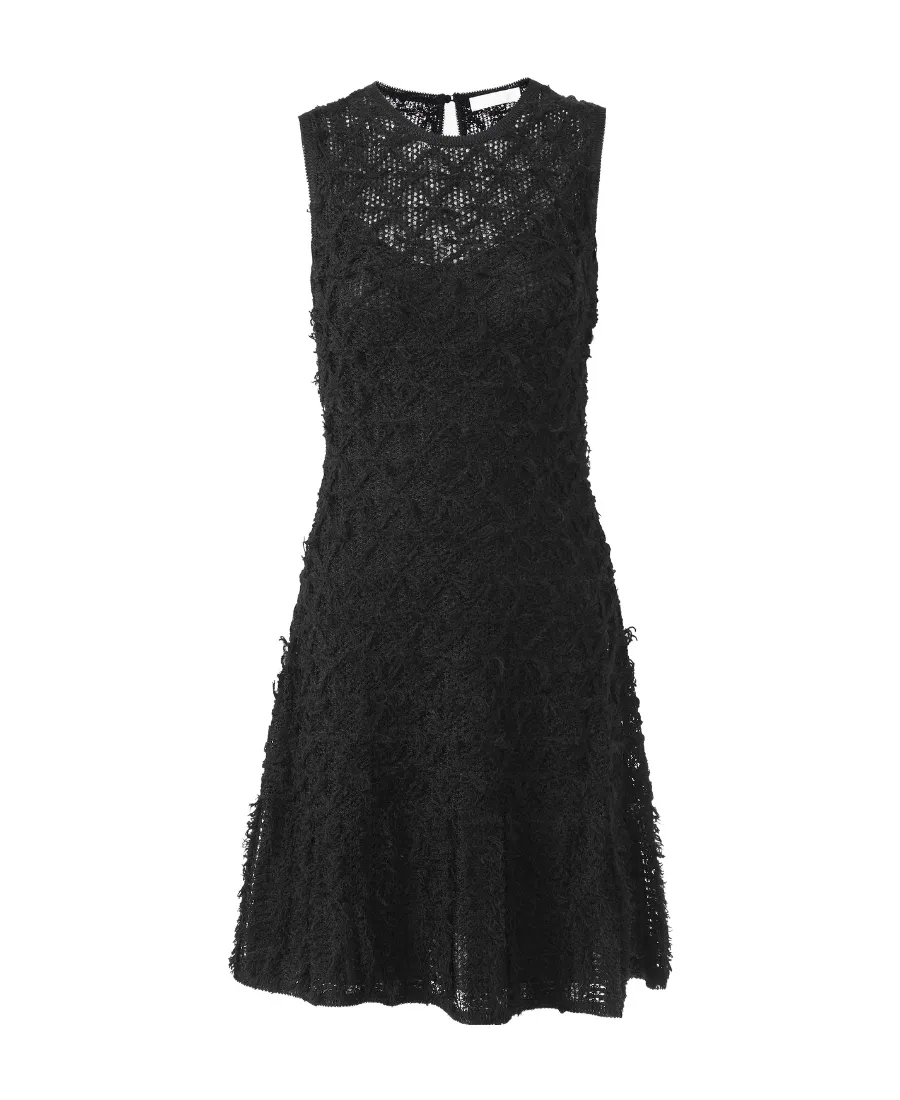 Lace Detailed Flared Mini Dress