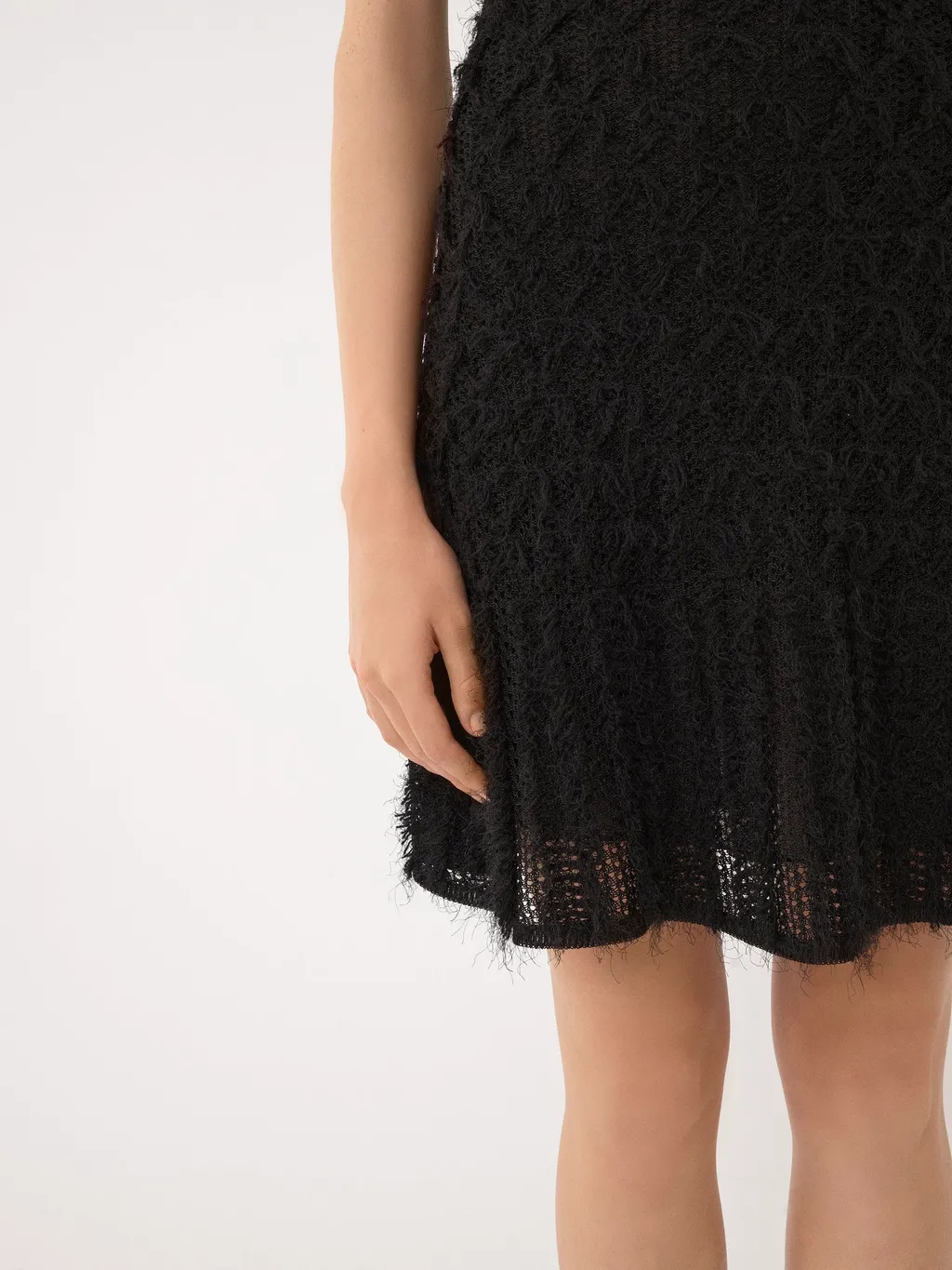 Lace Detailed Flared Mini Dress