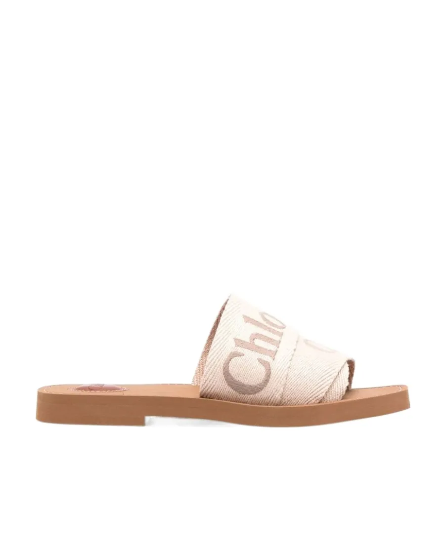 Woody Logo Embroidered Sandals