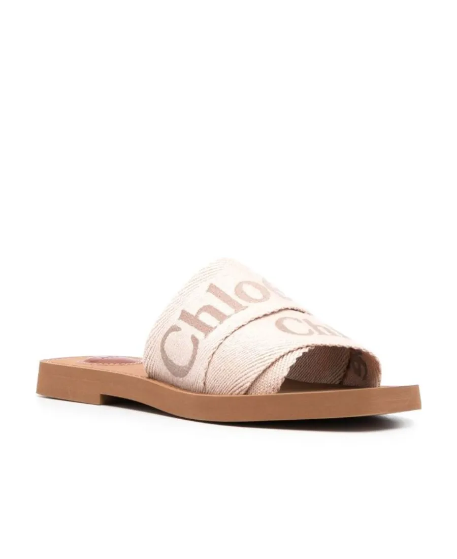 Woody Logo Embroidered Sandals