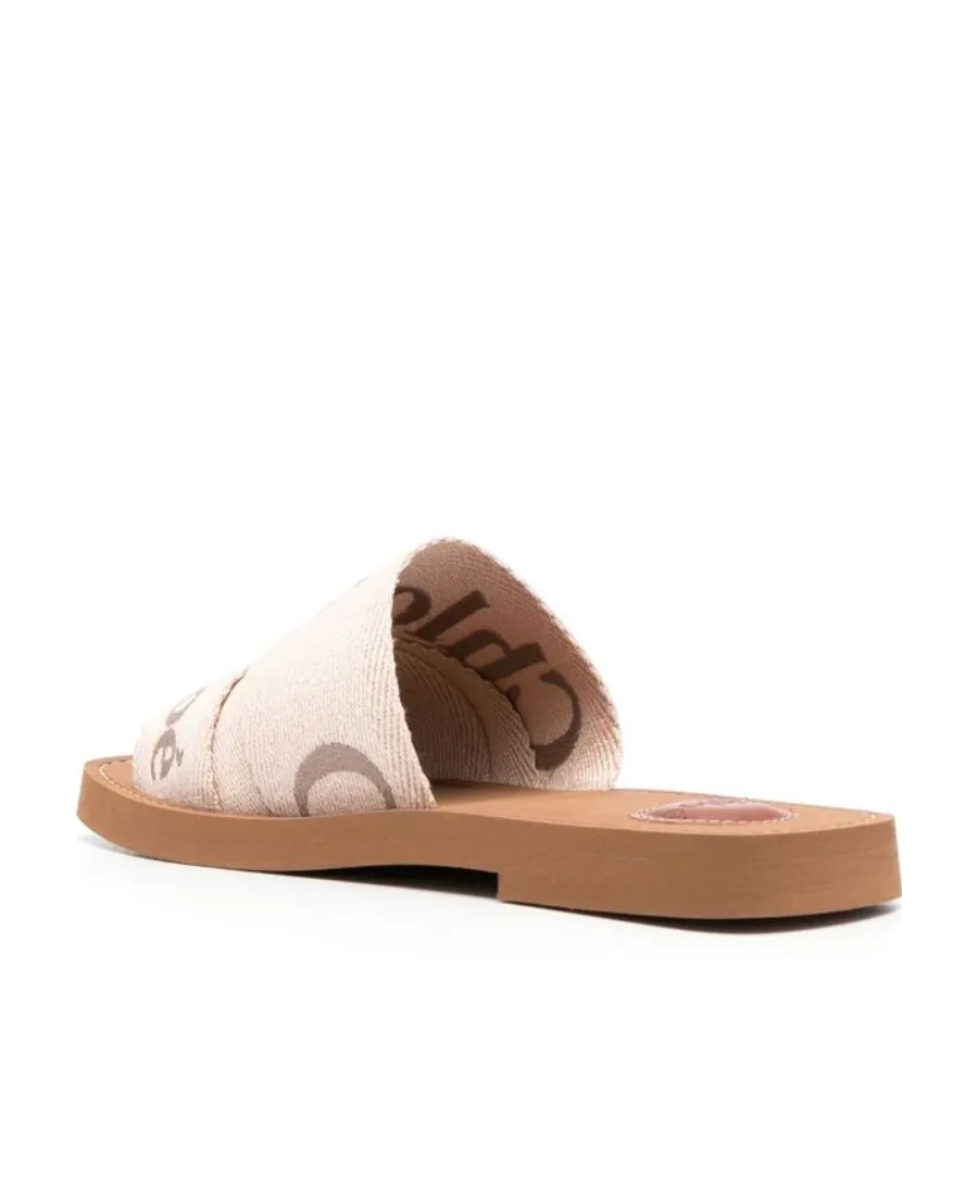 Woody Logo Embroidered Sandals
