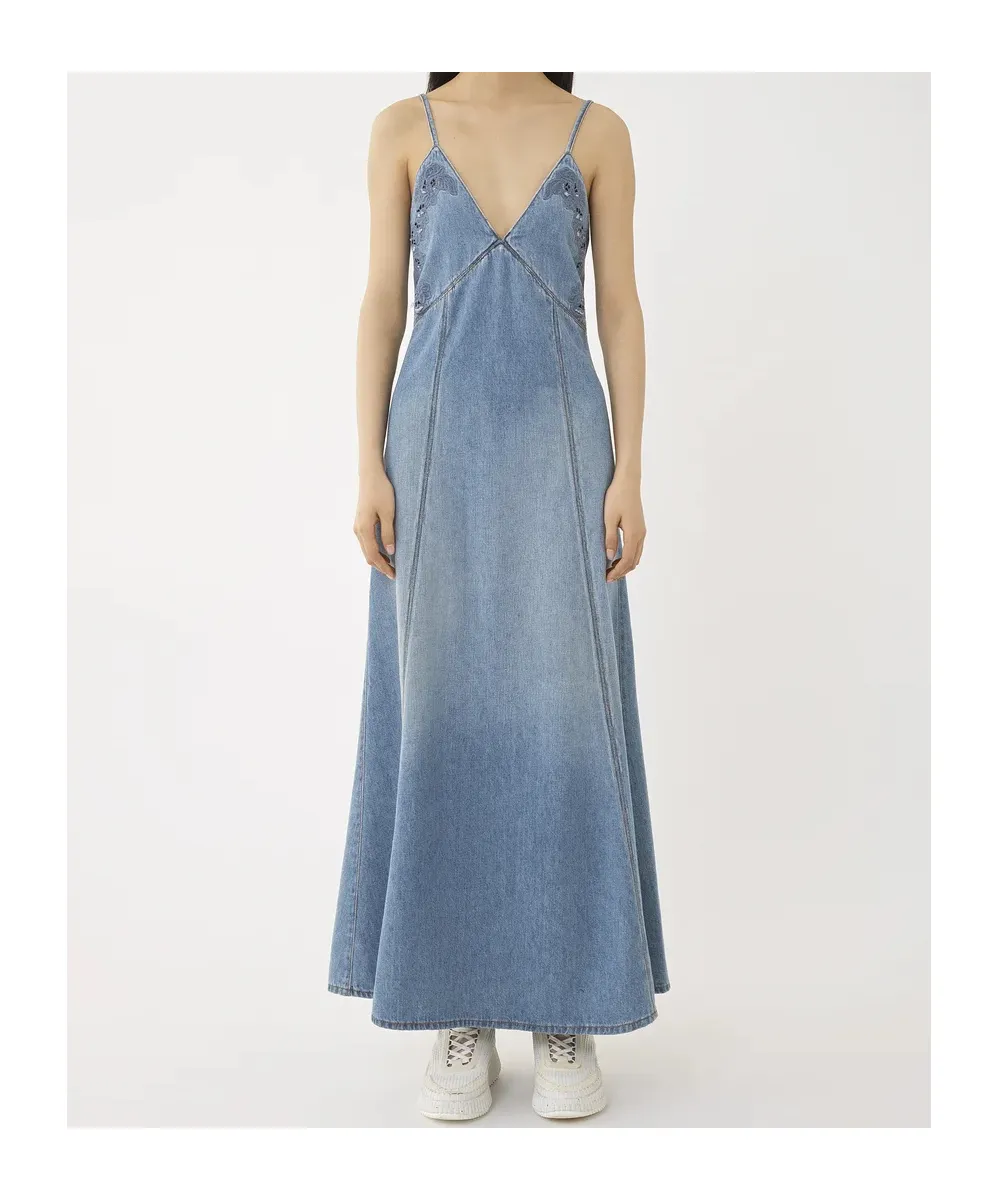 Long Flare Denim Dress