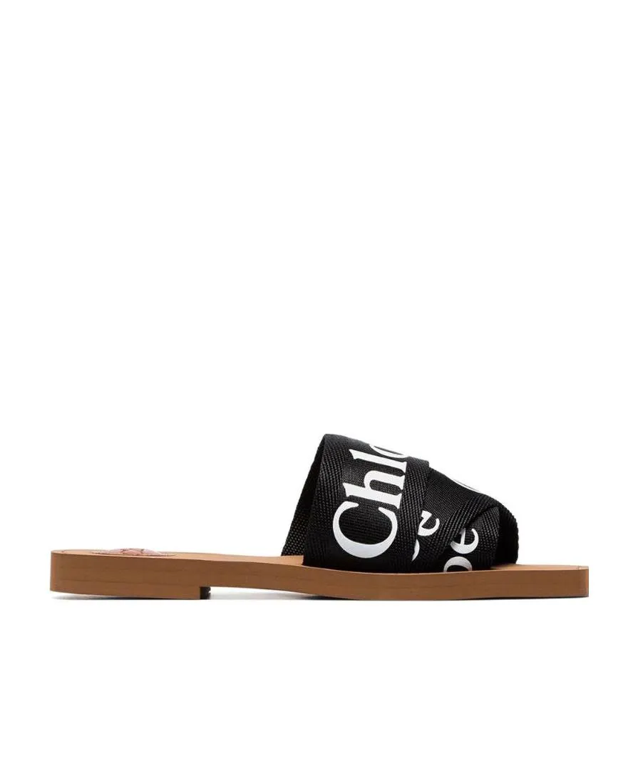 Logo Printed Slip-On Sandals