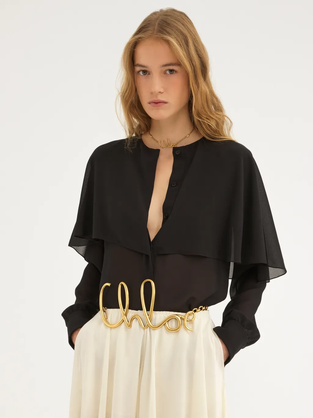 Crewneck Straight Hem Long-Sleeved Shirt