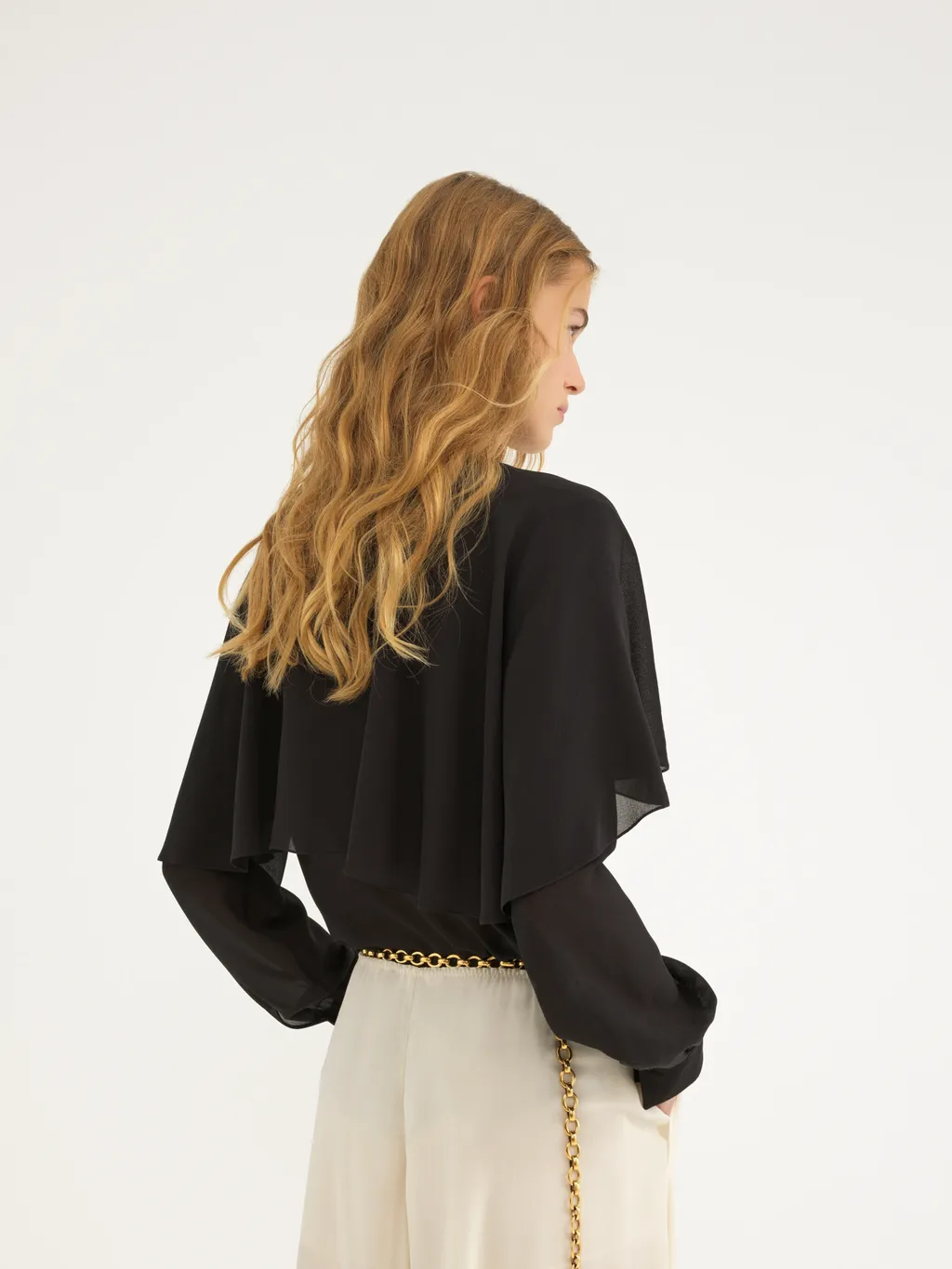 Crewneck Straight Hem Long-Sleeved Shirt