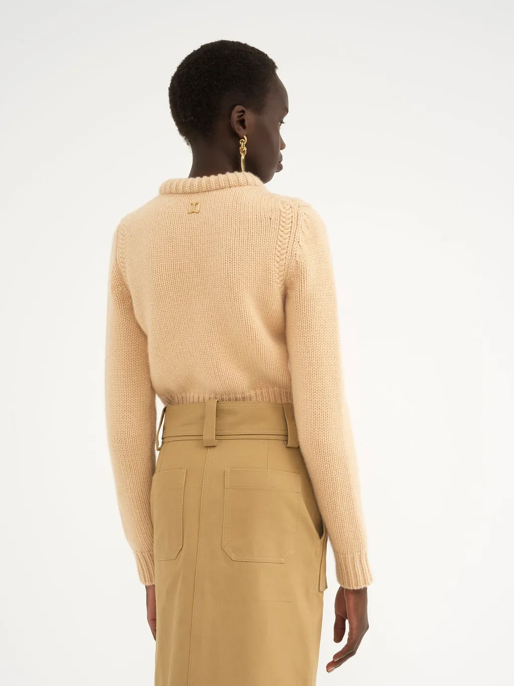 Crewneck Cropped Knitted Sweater