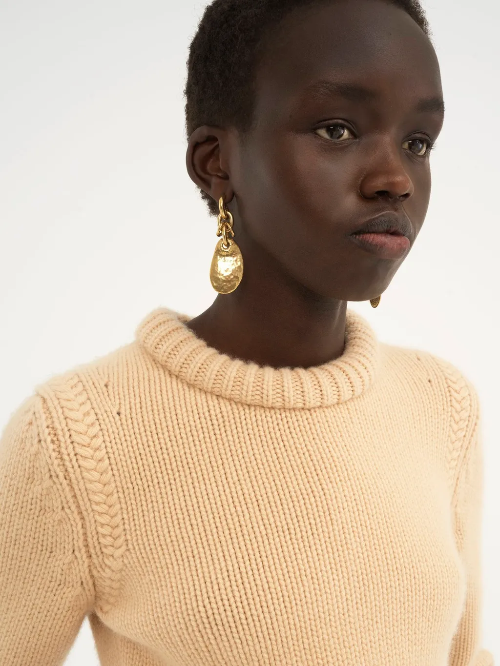 Crewneck Cropped Knitted Sweater