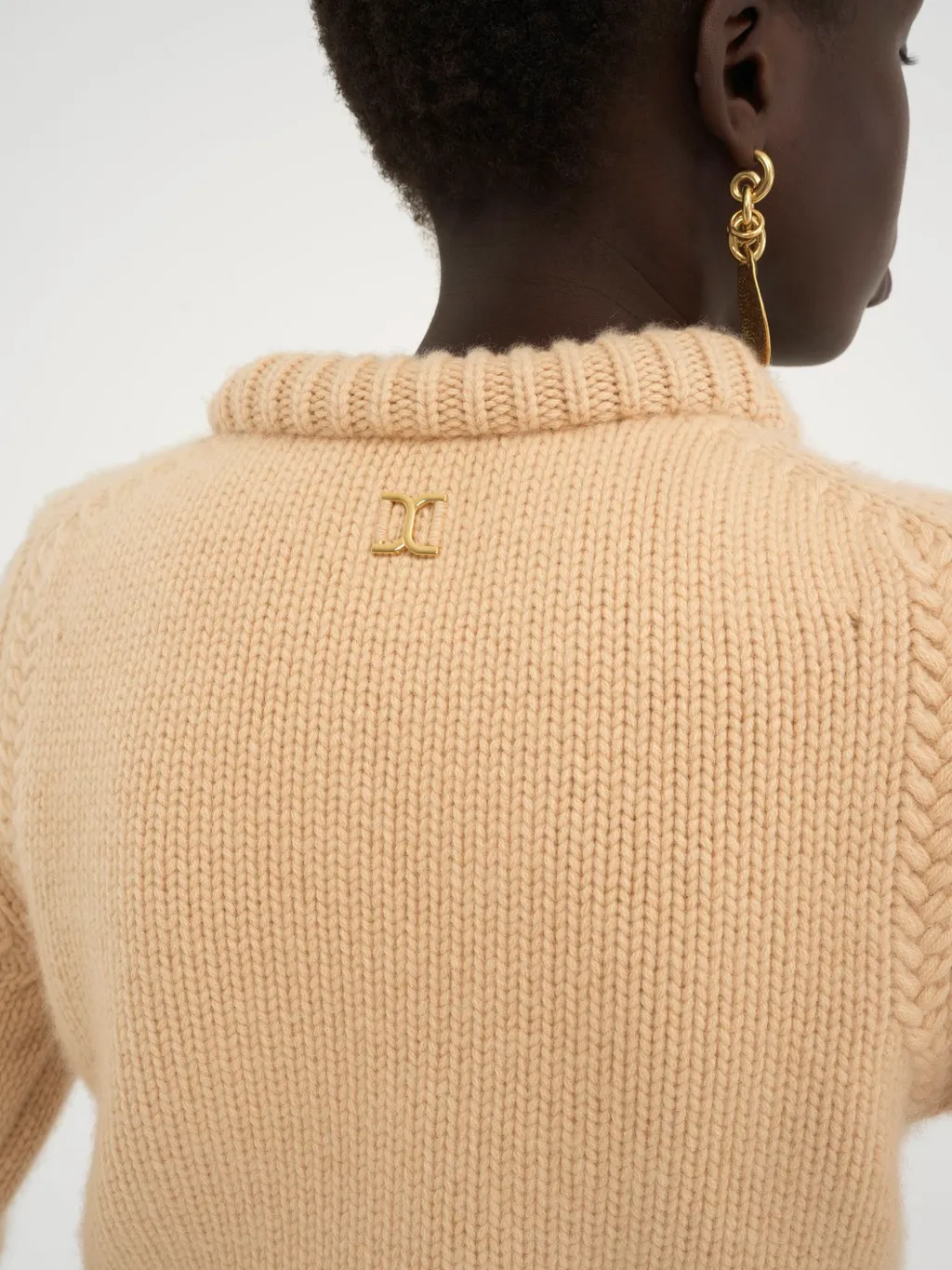 Crewneck Cropped Knitted Sweater