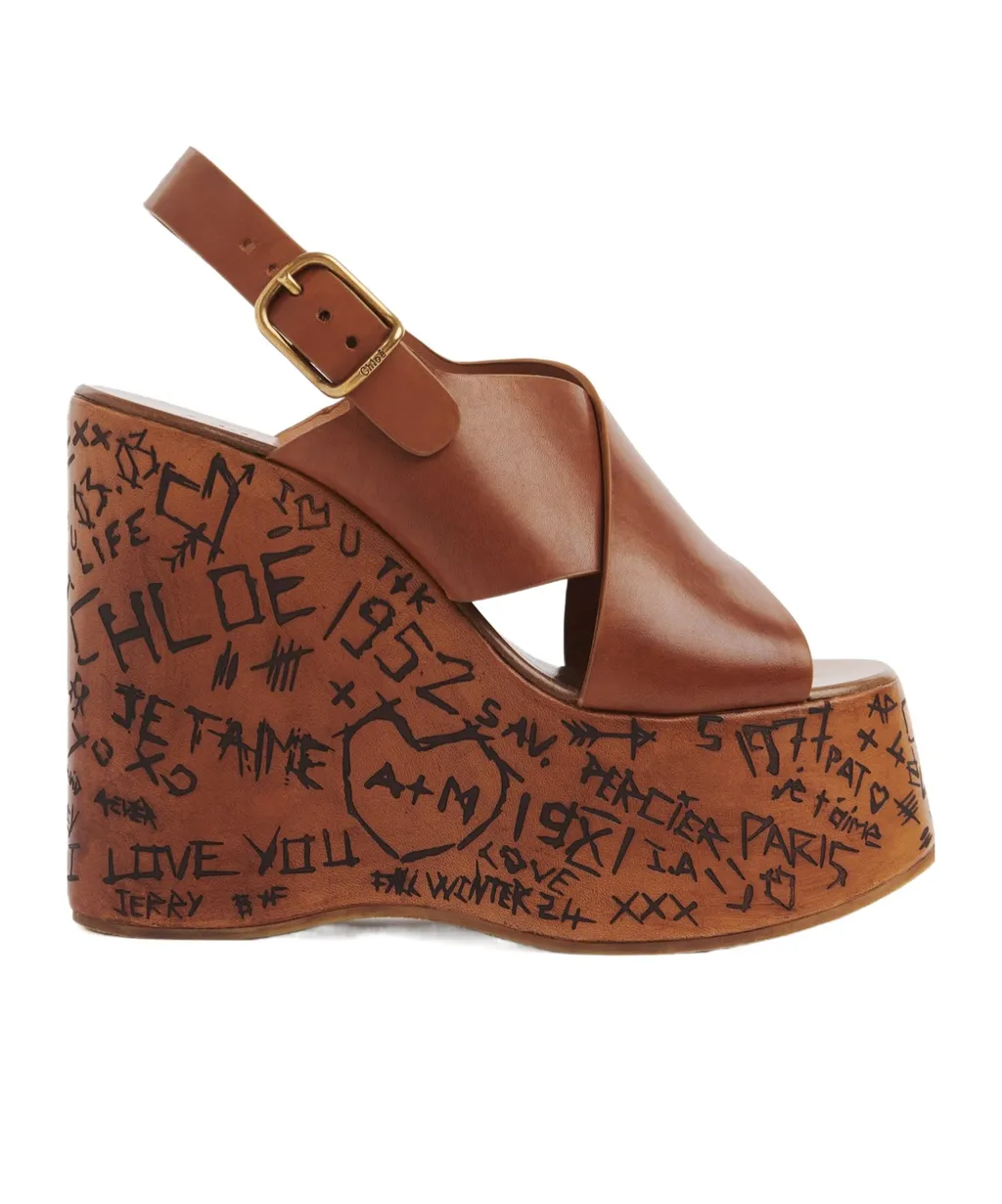 Cross-Over Wedged Sandals