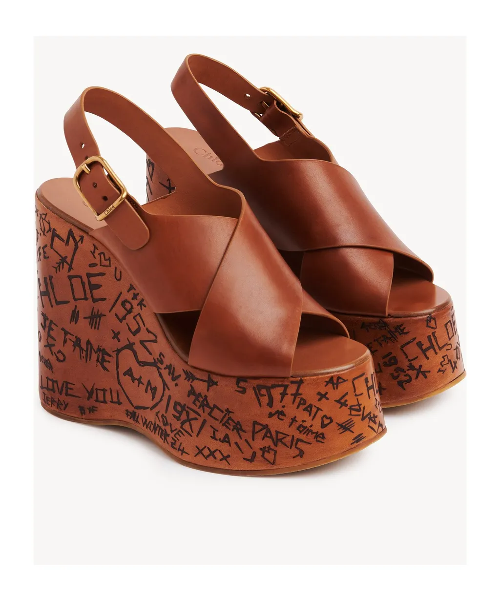 Cross-Over Wedged Sandals
