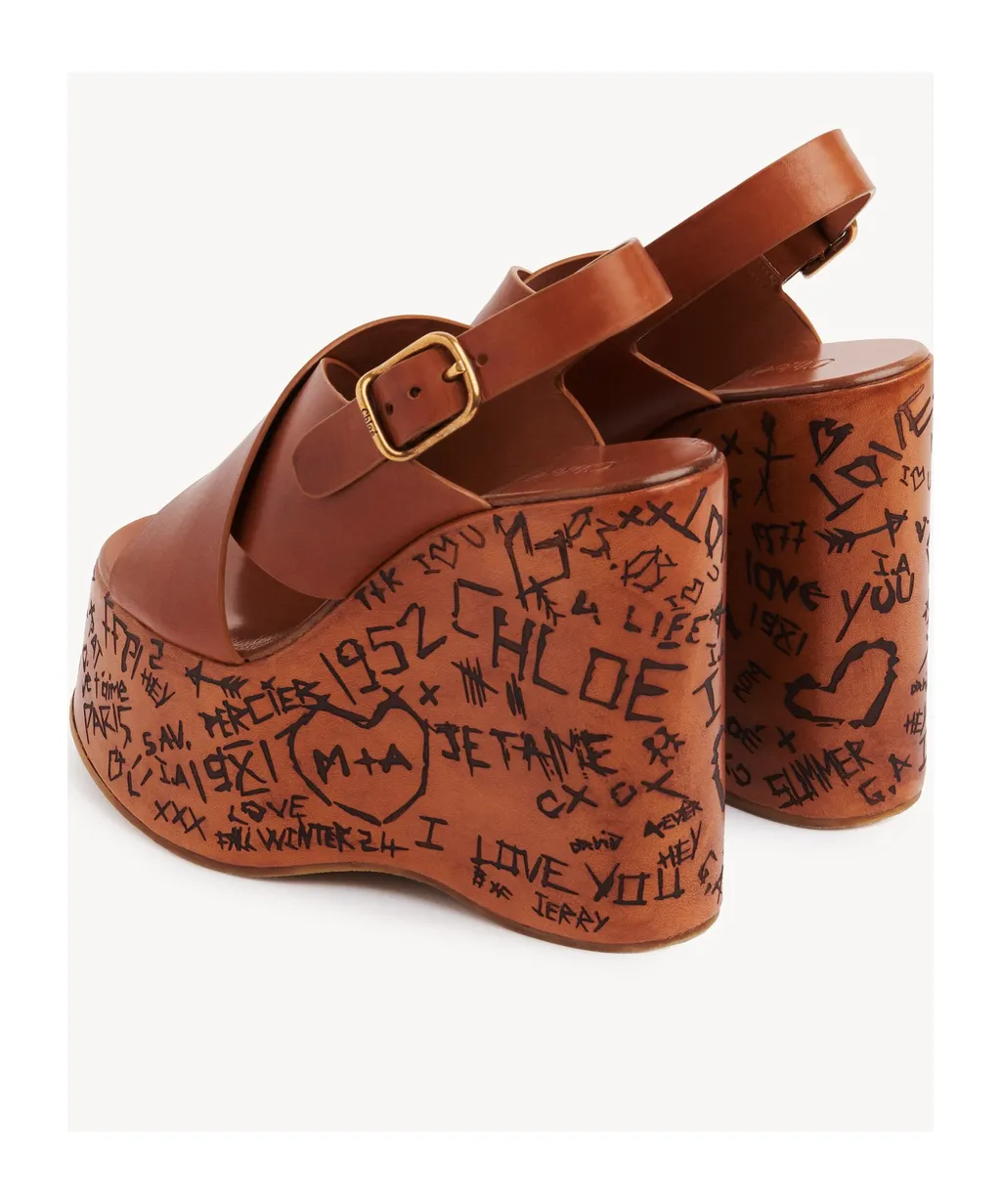 Cross-Over Wedged Sandals