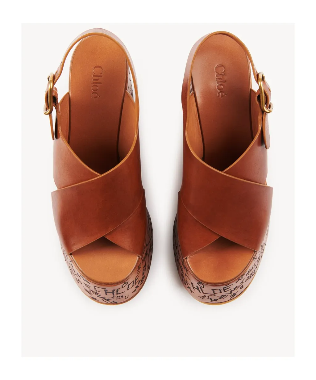 Cross-Over Wedged Sandals