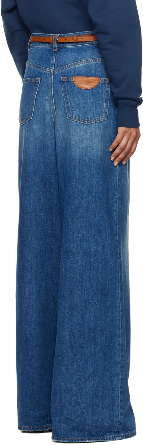 Wide-Leg Palazzo Jeans