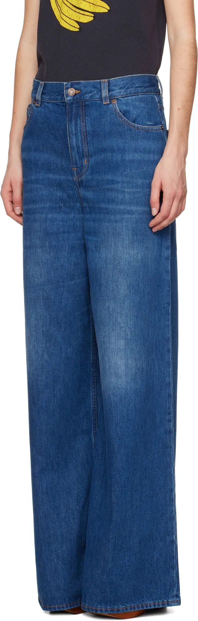 Wide-Leg Palazzo Jeans