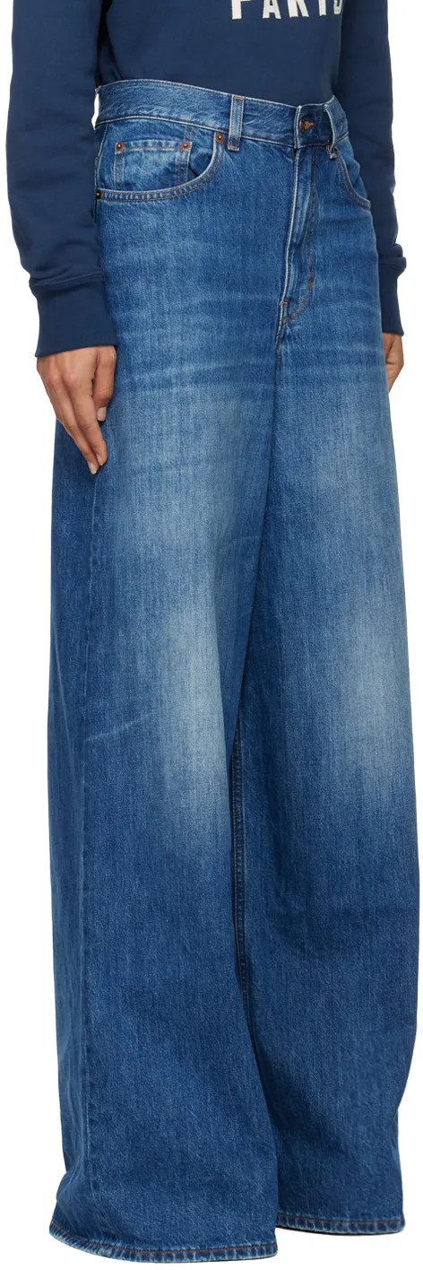 Wide-Leg Palazzo Jeans