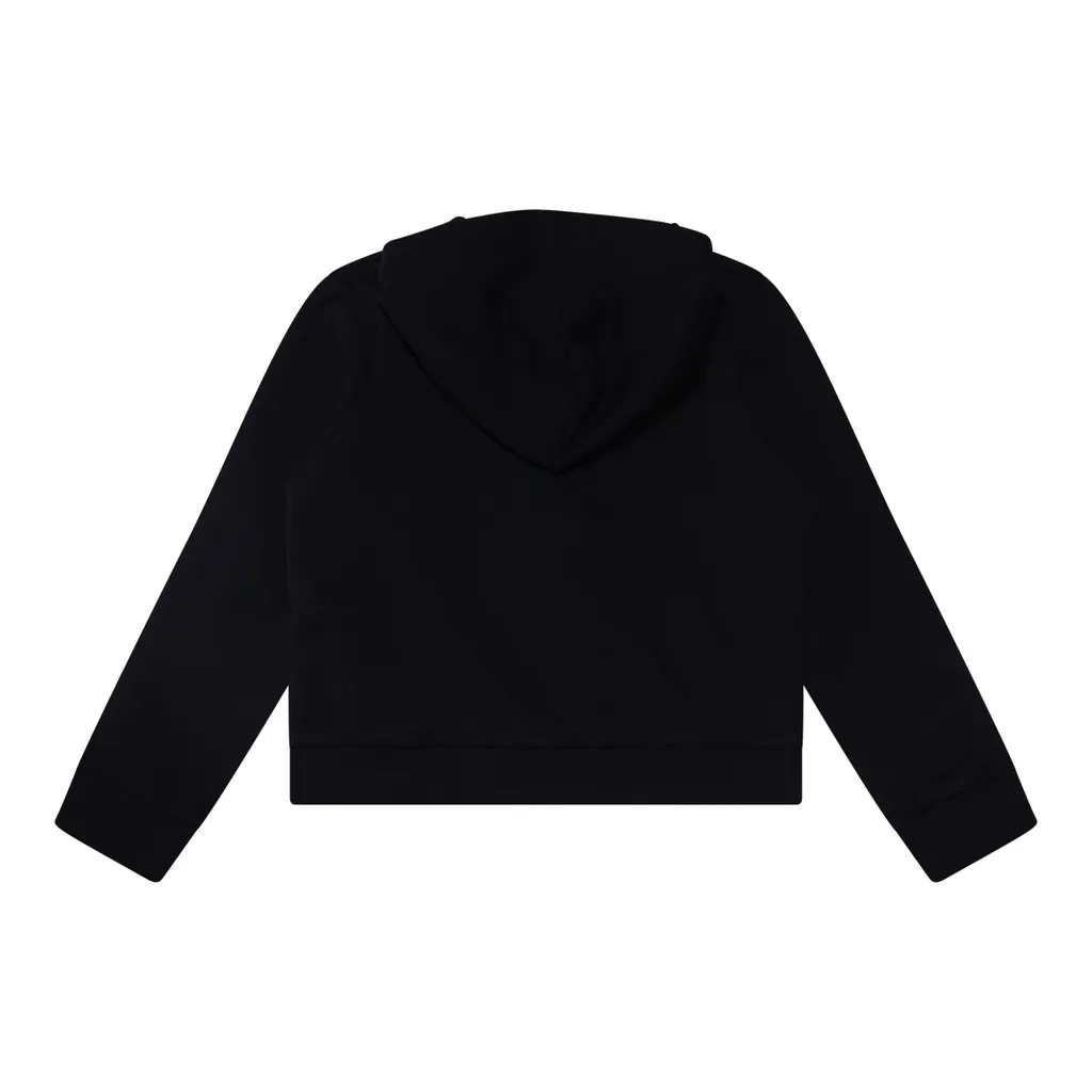 Eyelet-Embellished Zipped Hoodie